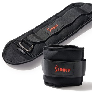Sunny Health & Fitness Ankle Weights 1-5 Pound (Pair) - 1 of 4