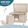 Dog House Outdoor Weatherproof with Open Roof and Terrace,Waterproof Indoor Dog Kennel Doghouse Shelter for Small to Medium Dogs - 3 of 4