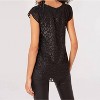 Women's Animal Print Lurex Tulip Sleeve Top - APRICOT - 2 of 4