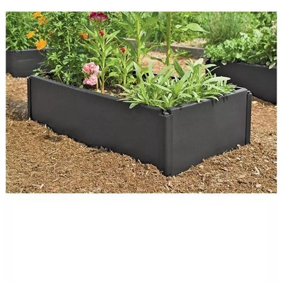 Gardener's Supply Company 100% Recycled Raised Garden Bed, 3' x 3' | Outdoor Compact Small Space Gardening with 10" Planting Depth - Black