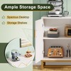 Kumasinova Modern Freestanding SideBoard Cabinet,Buffet Cabinet with 4 Doors and 2 Layer Storage Shelves for Living Room,Kitchen,Dinning Room,White - 4 of 4