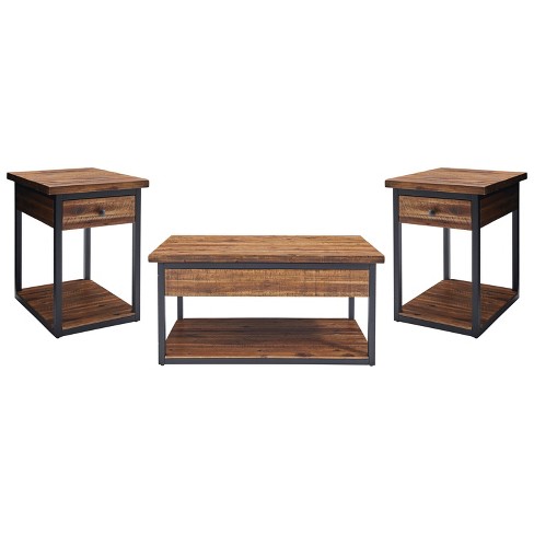 Wood coffee store and end tables