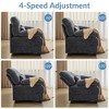 Okak Modern Soft Chenille Fabric Fluted Futon Sofa for Living Room Bedroom,2-Seat Loveseat Rest Couch with Adjustable Backrest & Pillows - 4 of 4