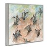 Stupell Industries Baby Sea Turtles Swimming Shore Framed Giclee Art, Gray, 14" x 11" - 2 of 4
