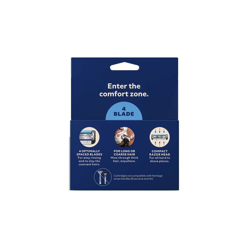 Dollar Shave Club 4-Blade Razor Refill - Compatible with 4 and 6 Blade Handles - 4ct, 4 of 8