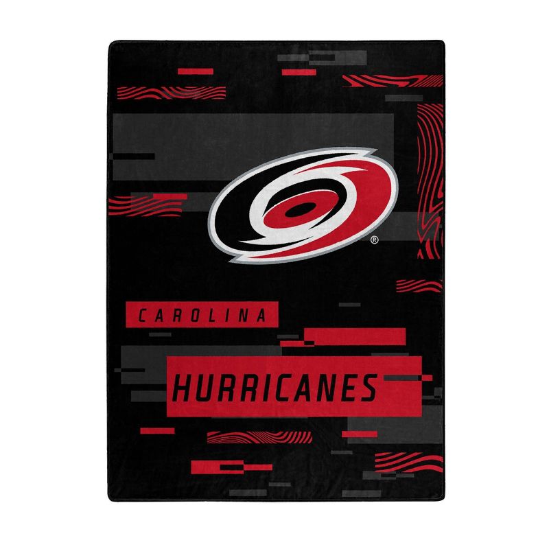 NHL Carolina Hurricanes Digitized 60 x 80 Raschel Throw Blanket, 1 of 4