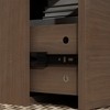 FUFU&GAGA Modern Expandable Walnut - toned Stretch Desk with Drawers and Storage Shelves - Ideal for Home Office and Study Spaces - 4 of 4