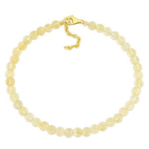 EVERLY JEWELRY | Silver Gemstone Beaded Bracelet - Multiple Gemstone and Metal Color Options - 1 of 4