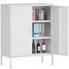 NicBex 3 Drawer File Cabinet with Lock and 2 Doors,Office Cabinet with Metal Handles,Modern Storage Cabinet,Filing Cabinet for Home Office - 3 of 4