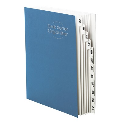 Smead Monthly Desk File Sorter, Monthly (jan.-dec.) Letter Size, Blue ...