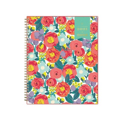 2021-22 Academic Planner 8.5"x11" Flexible Frosted Plastic Cover Wirebound Weekly/Monthly Floral Sketch - Day Designer