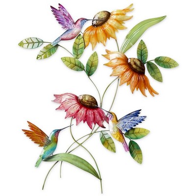 Wind & Weather Hummingbird and Sunflower Metal Wall Art