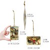 AuldHome Design 6pc Set Vintage Retro Christmas Ornaments; Nostalgic Tree Decorations in Metal Frames - 3 of 4