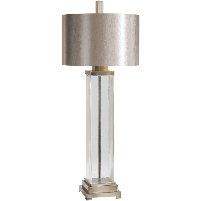 Uttermost Drustan 43 3/4" Tall Modern Cylinder Clear Glass Table Lamp, 1 of 2