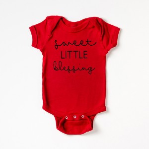 The Juniper Shop Sweet Little Blessing Baby Bodysuit - 12mo - Red - 1 of 2