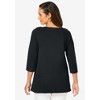 Jessica London Women's Plus Size Stretch Cotton Boatneck Tunic - 3 of 4