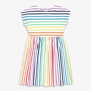 Primary Kids Backyard Dress in Double Rainbow Stripe - 1 of 2
