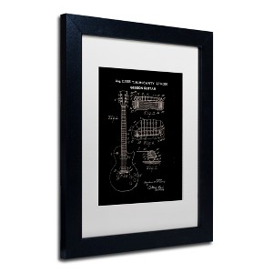 Trademark Fine Art -Claire Doherty '1955 Mccarty Gibson Guitar Black' Matted Framed Art - 1 of 4