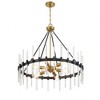 Savoy House Santiago 8 - Light Pendant in  Matte Black/Warm Brass - 3 of 4