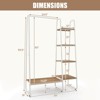 Costway Clothes Garment Rack Free Standing Storage Tower w/Metal Frame White - 3 of 4