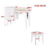 NicBex Vanity Desk Wooden Vanity with Charging Plug and USB Port, Modern Makeup Vanity with 3 Drawers, 1pc Upholstered Stool for Bedroom - 3 of 4