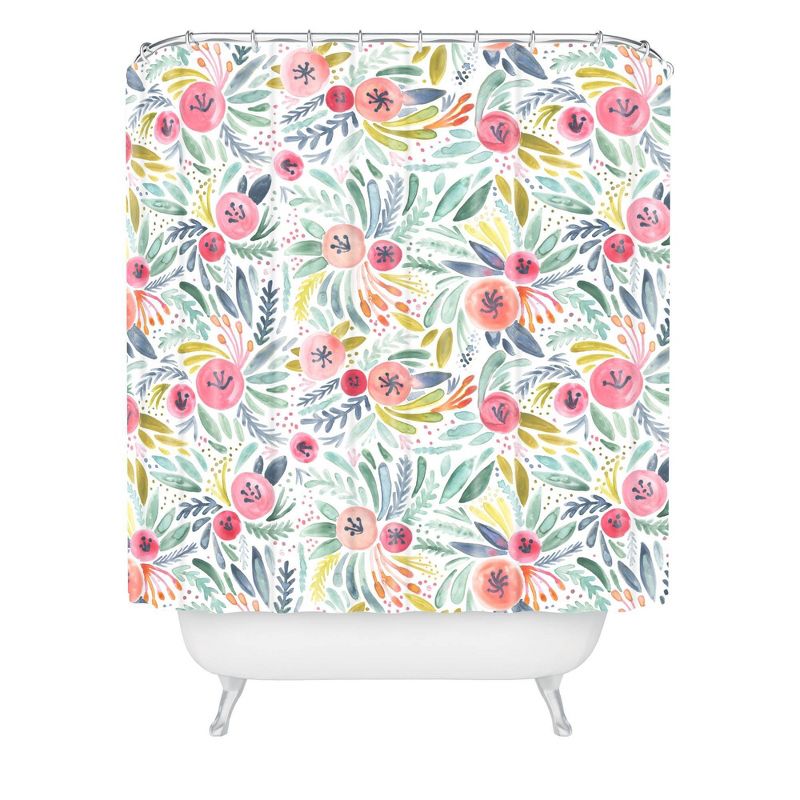 Dash and Ash Poppy Lane Shower Curtain Blue - Deny Designs, 1 of 7