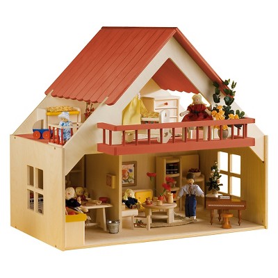 wooden dolls house target