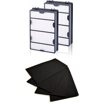 Nispira True HEPA (2) + Carbon Pre Filter Replacement (4) Compatible with Holmes Air Purifier HAPF600 HAPF600D HAPF600D-U2 Filter B