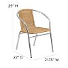 Flash Furniture Aluminum and Rattan Commercial Indoor-Outdoor Restaurant Stack Chair - 4 of 4