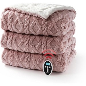 Acekool Wireless Heated, Fast Heating, 10 Settings, Soft Plush Blanket, Machine Washable - 1 of 4