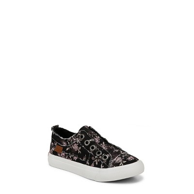 black floral canvas