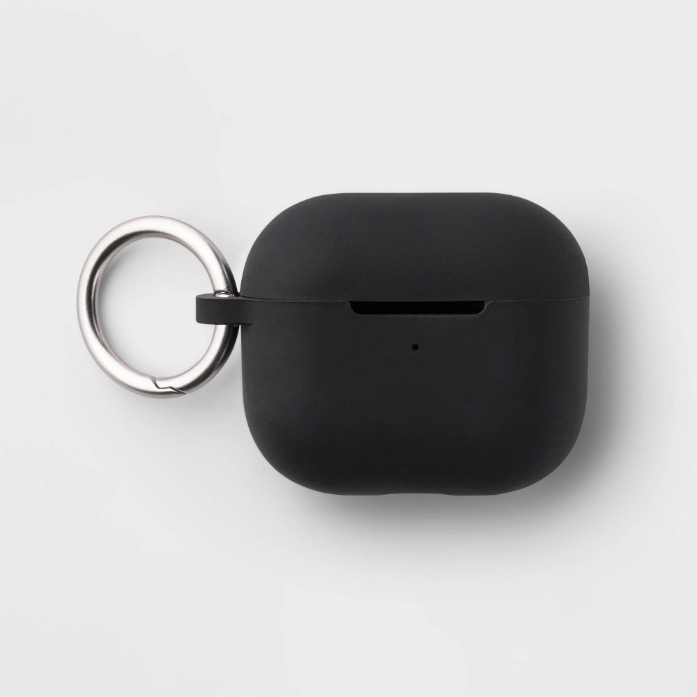 Photos - Portable Audio Accessories Apple AirPods  Silicone Case with Clip - heyday™ Black wit(3rd Generation)