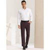 Lars Amadeus Men's Solid Color Straight Fit Formal Dress Pants - 3 of 4