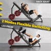 Leg Press Hack Squat Machine Combo, Leg Exercise Machine with Linear Bearing & Weight Storage for Quads, Hamstring, Glutes,Home Gym Leg Day Equipment - 4 of 4