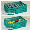 Collapsible Storage Bin Containe, 52 Liter Heavy Duty Transfer Box, 23.6" l x 15.7" w x 8.6" h Plastic Crate for Storage of Various Items - 2 of 4