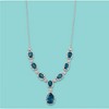 Ross-Simons 8.95 ct. t.w. London Blue Topaz and .38 ct. t.w. Diamond Necklace in Sterling Silver Size 18 - 3 of 4