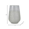 Modern Glass Vase with Crushed Glass Texture - Elegant Decorative Centerpiece for Home, Office, Bedroom, and Living Room - 10" Clear & Frost - 4 of 4
