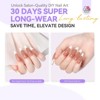 SAVILAND French Tip Press On Nails 160 Pcs, 4X Pre-Shaped Long Coffin Soft Matte Gel Tips - DIY Nail Art Gift Set. - 3 of 4
