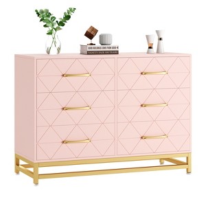 WhizMax 6 Drawer Morden Wood Dressers & Chests for Closet, TV Stand, Storage Cabinet - 1 of 4