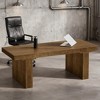 Gulches Farmhouse Style Rectangle Coffee Table, 47.24"x19.68" Slat Top with Dark Wood Grain, Sturdy MDF, Open Design, Easy Assembly - 3 of 3