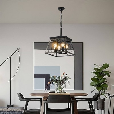 Farmhouse 4-Lights Vintage  Metal Pendant Light, Antique Chandeliers,Ceiling Lights Light Fixtures -The Pop Home