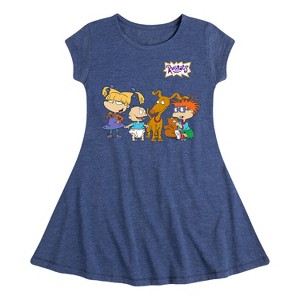 Girls' - Rugrats - Hangout Fit & Flair Cap Sleeve Dress - 1 of 3