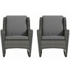 Outsunny Patio Wicker Rocking Chair, Outdoor PE Rattan Swing Chair w/ Soft Cushions for Garden, Patio, Lawn - 4 of 4