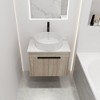 ChicFurnit Bathroom Vanities 24 Inch Floating Vanity with Ceramic Basin Soft Close Door for Bathroom, Beige, 23.6"*18.9"*23" - 2 of 4