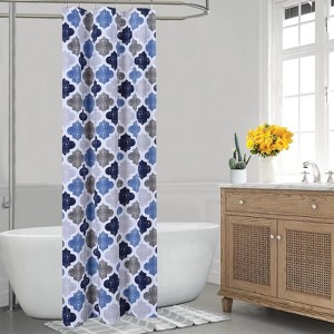 Moroccan Shower Curtain – Bathroom Decor (1-Pack, Machine Washable) - 1 of 4