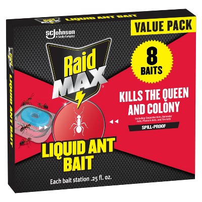 Raid Max Liquid Ant Baits Insecticides - 8ct