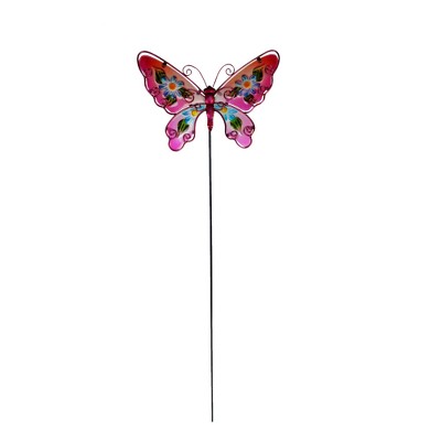 31.5" H Metal Garden Stake - Pink - Creative Motion