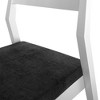 Plank+Beam Set of 2 Modern Dining Chairs, Cushioned Seat Kitchen Chair, Upholstered Solid Wood Chair for Office and Living Room, White/Onyx - 2 of 4