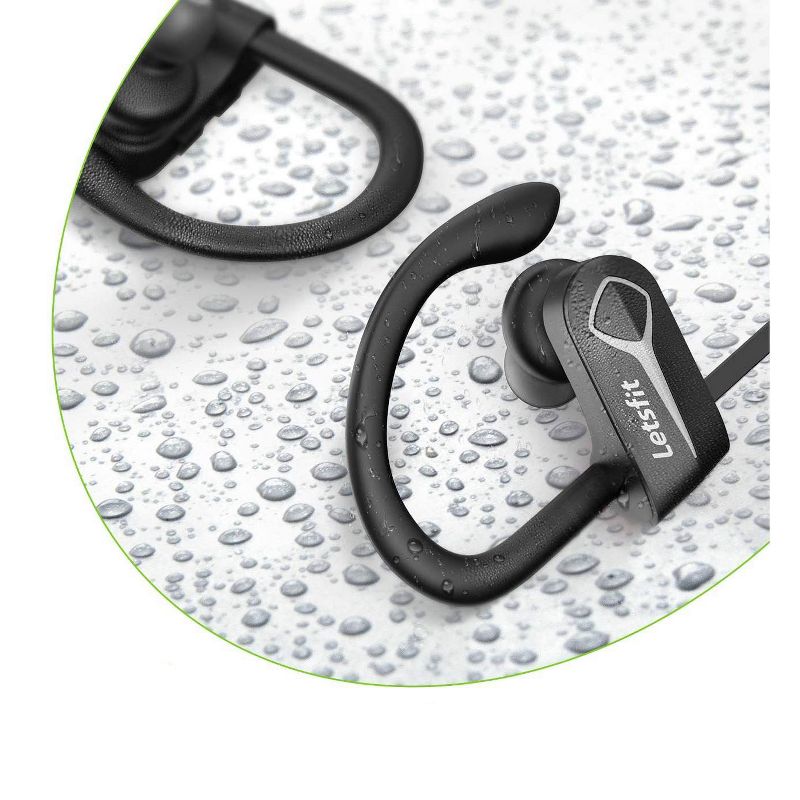 Letscom Bluetooth IPX7 Waterproof Wireless Earbuds, 5 of 10