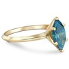 Pompeii3 1 1/2Ct Marquise Solitaire Diamond Engagement Ring White, Yellow Gold Lab Created - 2 of 4